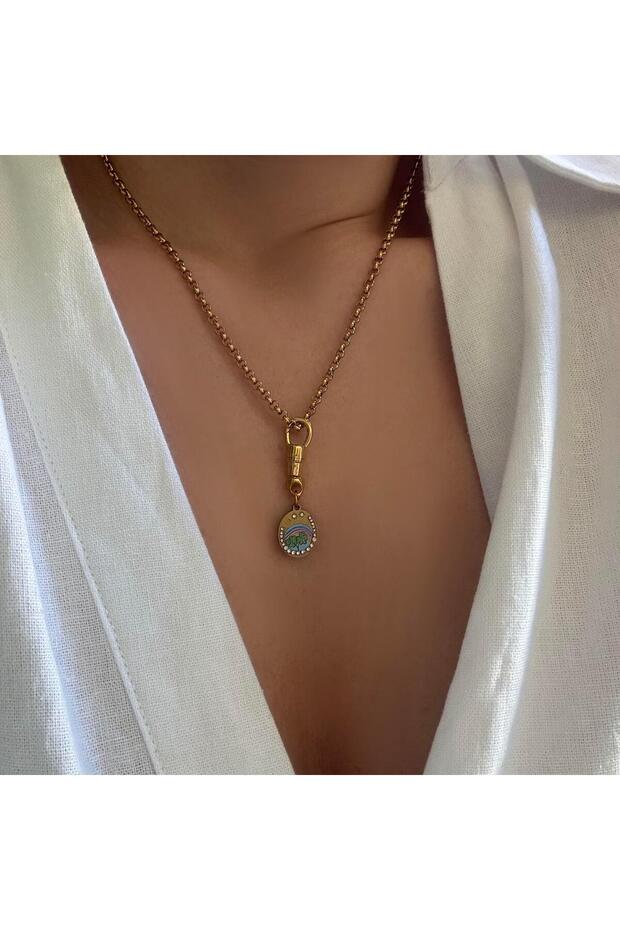 Çelik Luck Kolye - 2