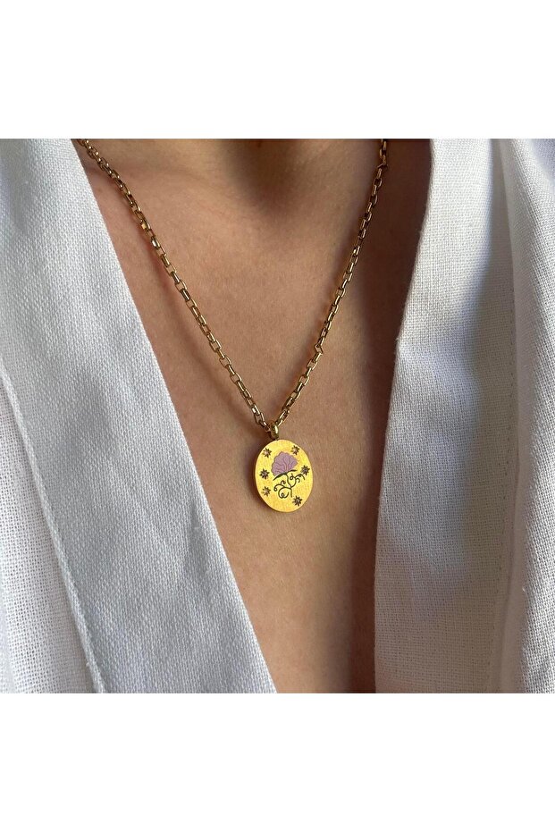 Çelik Rose Kolye - 2