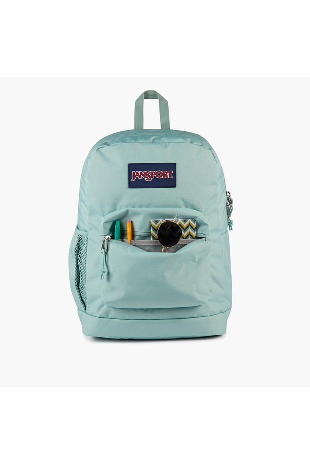 Solid Backpack with Adjustable Straps and Zip Closure - 15x32x42 cms - 4