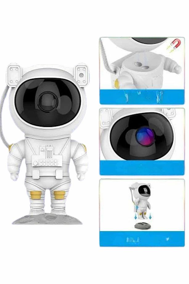 Gece Lambası Astronot Bluetooth Hoparlörlü Galaksi Işık Projektörü - 2