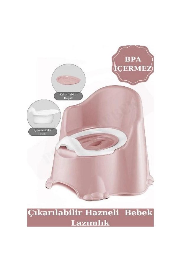 Çocuklar Için Tuvalet Alıştırma Lazımlığı Tutma Kollu Koltuk Tipi Çocuk Lazımlık Koltuk Tip - 1