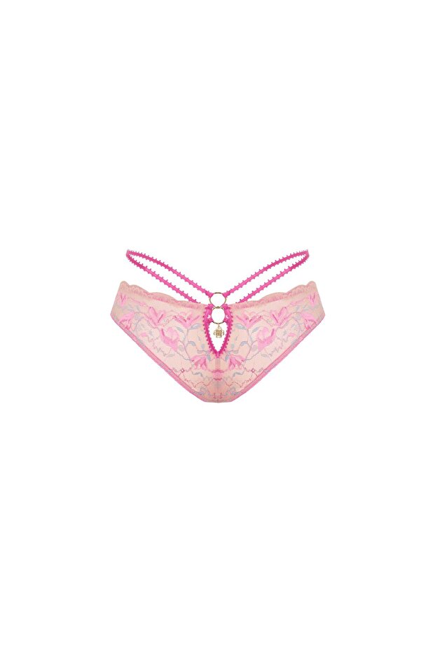 Fleur Pembe Dantelli Slip - 3