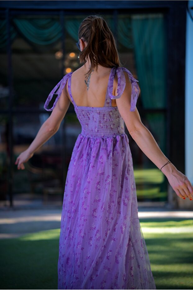 Monargue Mor Midi Elbise - 3