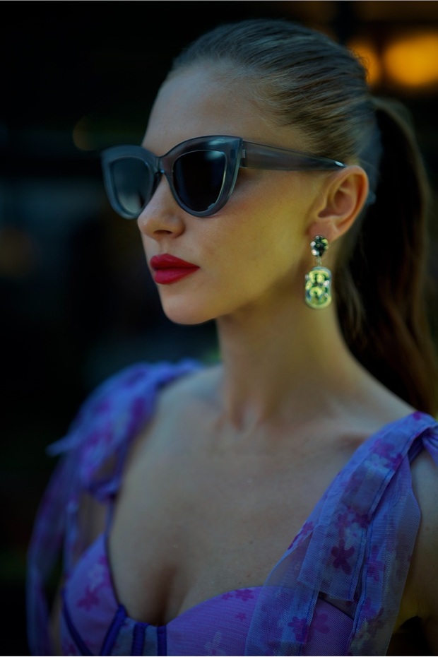 Monargue Mor Midi Elbise - 5