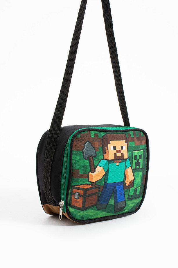 Mine Creeper Steve Su Geçirmez Beslenmeli İlkokul Çantası Seti - 5