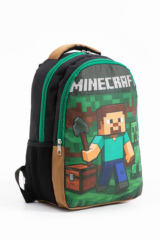 Mine Creeper Steve Su Geçirmez Beslenmeli İlkokul Çantası Seti - 3