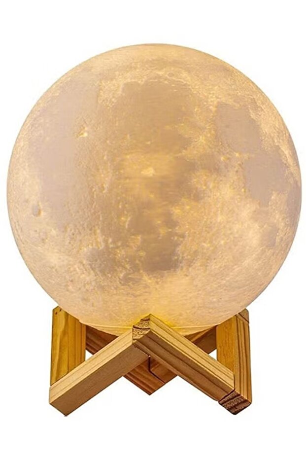مصباح قمري ثلاثي الأبعاد 400 مل مع موزع رائحة - 1