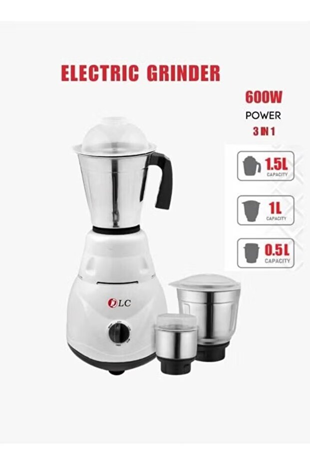 مطحنة خلاط كهربائي - يتضمن 3 برطمانات - 3