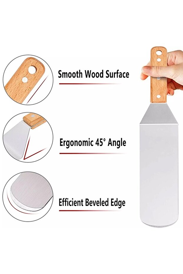 Set 3 x Spatula pentru Gratar, OPTIM SOLUTION, 3 Forme din Metal Durabil - 3