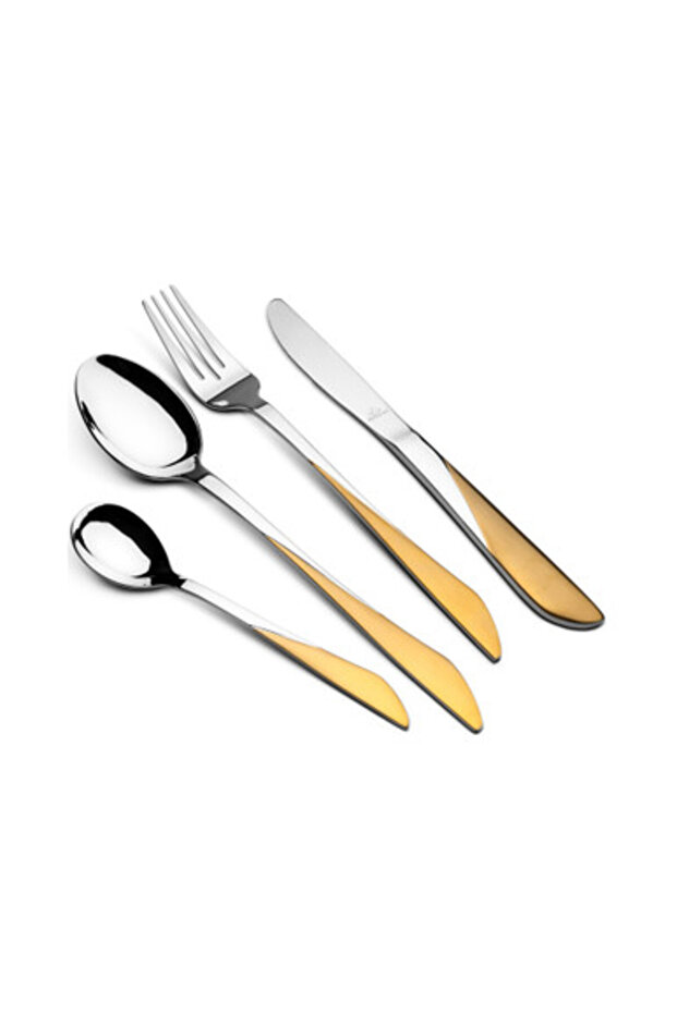Stainless Steel Cutlery Set 86 pc Gold & Silver