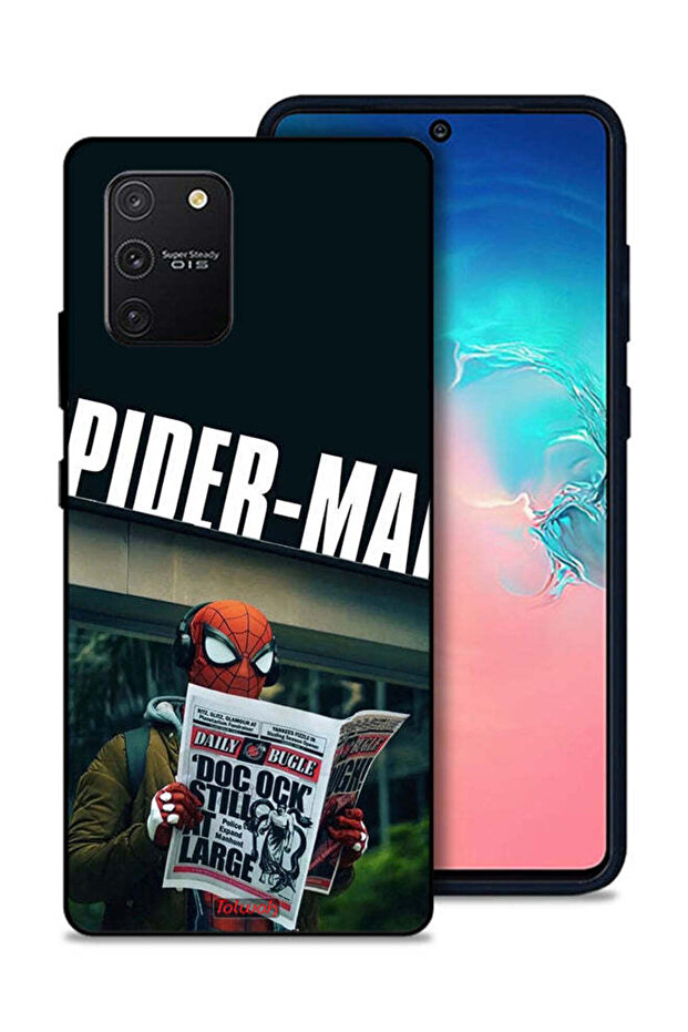 غطاء حماية لهاتف Samsung Galaxy S10 Lite بتصميم سبايدرمان يقرأ صحيفة