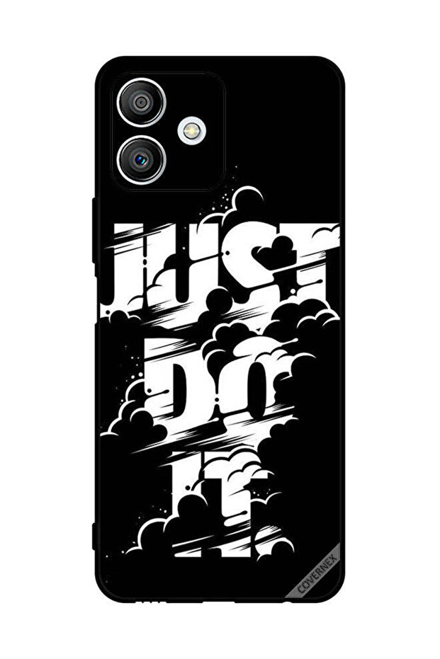 غطاء حماية لهاتف Honor Play6T Pro - Just Do It - أبيض وأسود