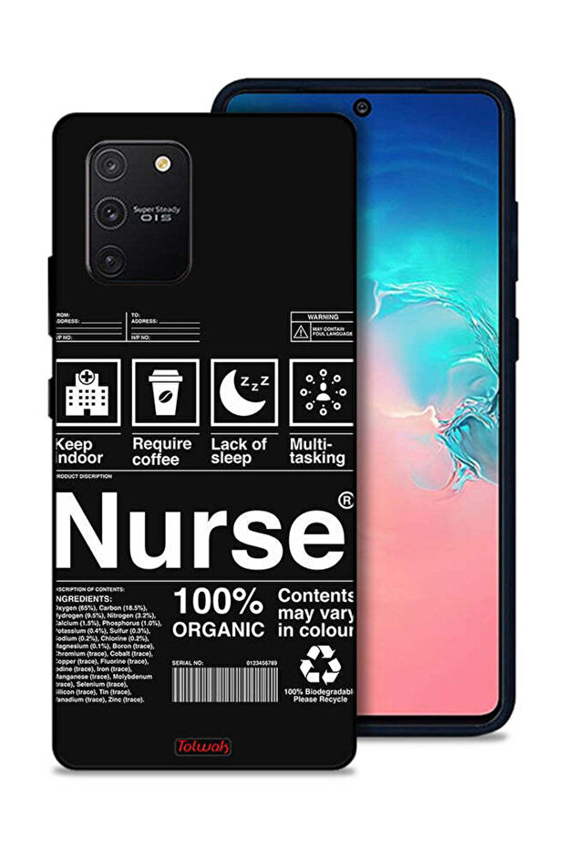 غطاء حماية لهاتف Samsung Galaxy S10 Lite، ملصق ممرضة