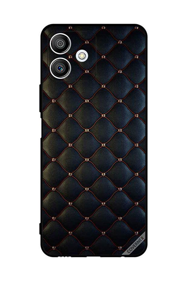 غطاء حماية لهاتف Honor Play6T Pro مطبوع عليه نقشة قماشية سوداء