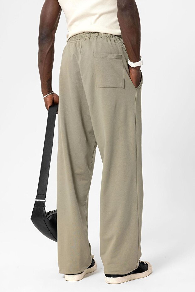 Basic Baggy Eşofman alt Haki - 5