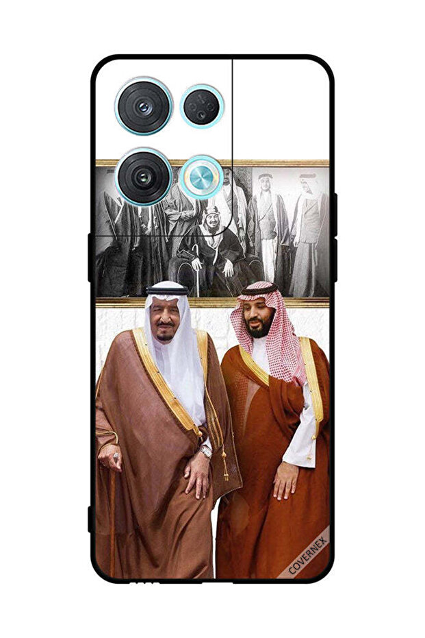 غطاء حماية لهاتف أوبو رينو 8 برو الملك سلمان ومحمد بن سلمان يتحدثان أثناء المشي