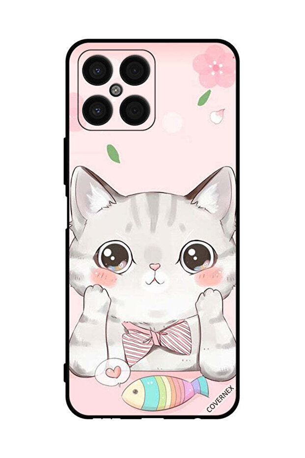 غطاء حماية لهاتف Honor X8 Cat And Fish