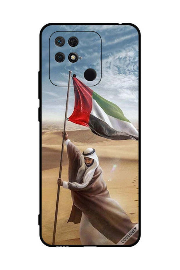 غطاء حماية لهاتف شاومي ريدمي 10 سي، علم الإمارات العربية المتحدة، زايد