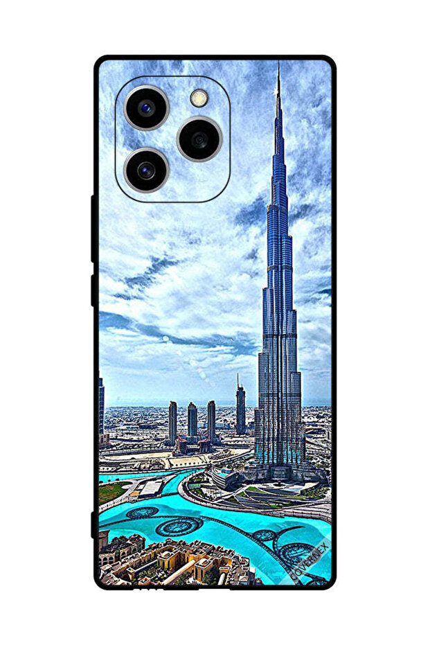 غطاء حماية لهاتف Honor 60 SE مع سحابات برج خليفة