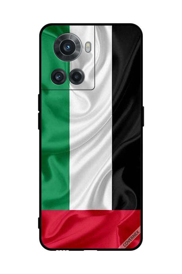 غطاء حماية لهاتف OnePlus 10R - قماش علم الإمارات العربية المتحدة