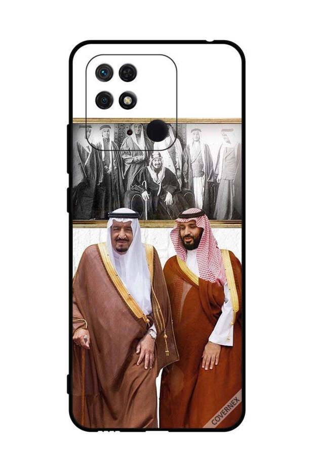 غطاء حماية لهاتف شاومي ريدمي 10 سي الملك سلمان ومحمد بن سلمان يتحدثان أثناء المشي