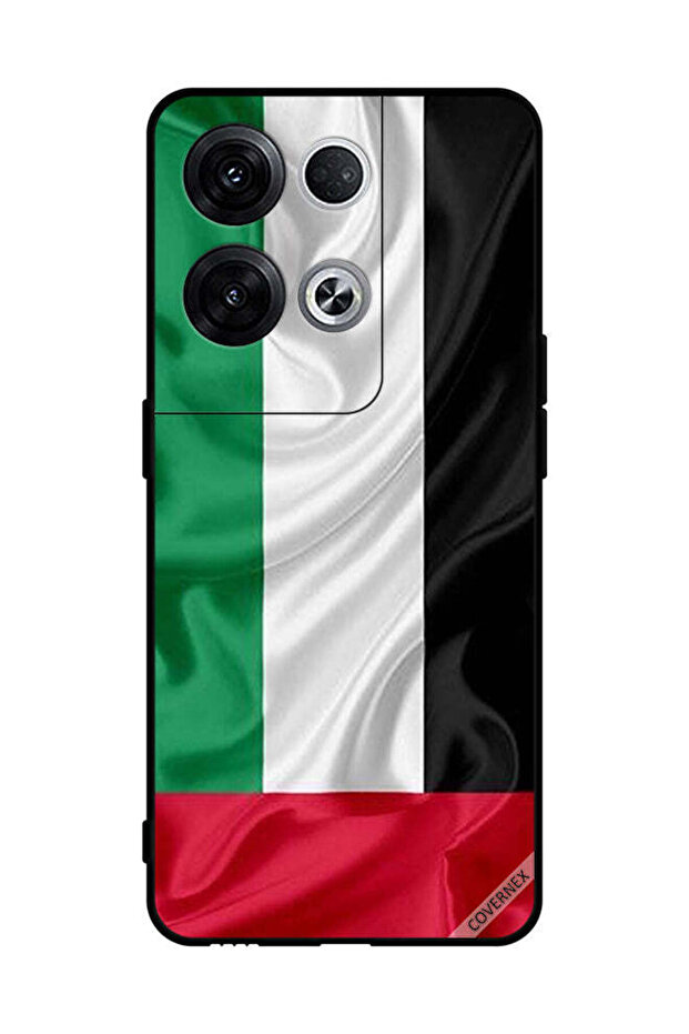 غطاء حماية لهاتف Oppo Reno8 Pro+ - قماش علم الإمارات العربية المتحدة
