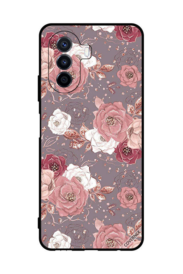 غطاء حماية لهاتف هواوي نوفا Y70 بنقشة زهور