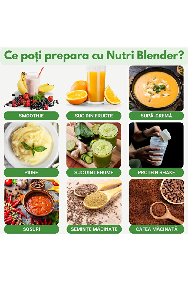 Blender Multifuncțional 9 în 1, 900W - 7