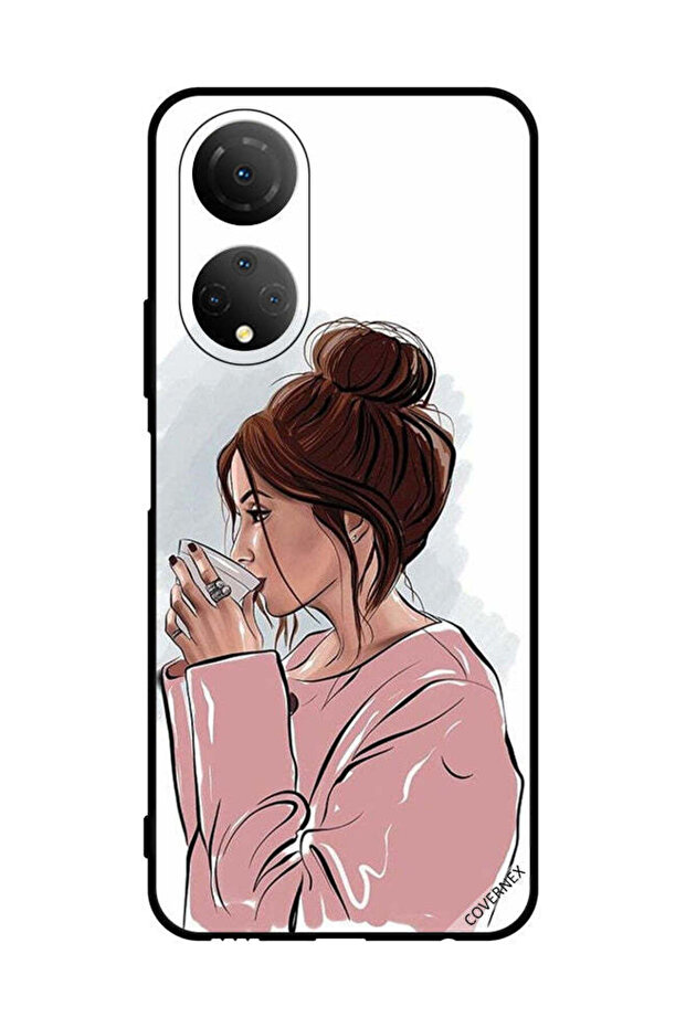 غطاء حماية لهاتف Honor X7 مع شاي الشرب