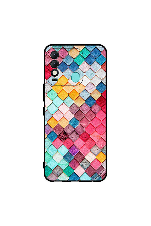 غطاء حماية لهاتف تكنو سبارك 8 بنمط مربع ماسي - 1