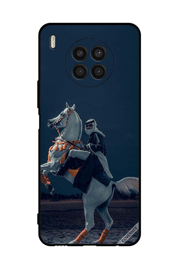 غطاء حماية لهاتف Honor 50 Lite - شاب على حصان