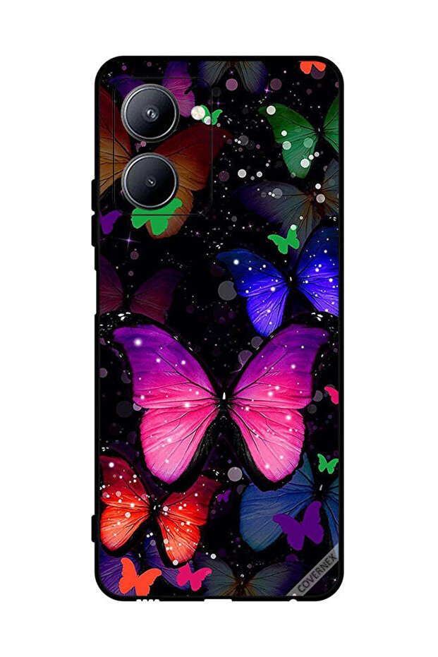 غطاء حماية لهاتف Realme C33 بنقشة الفراشات