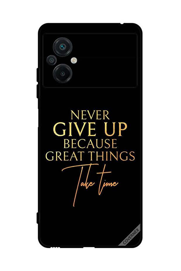 Protective Case Cover For Xiaomi Poco M5 4G Never Give Up Because Great Things Take Time
