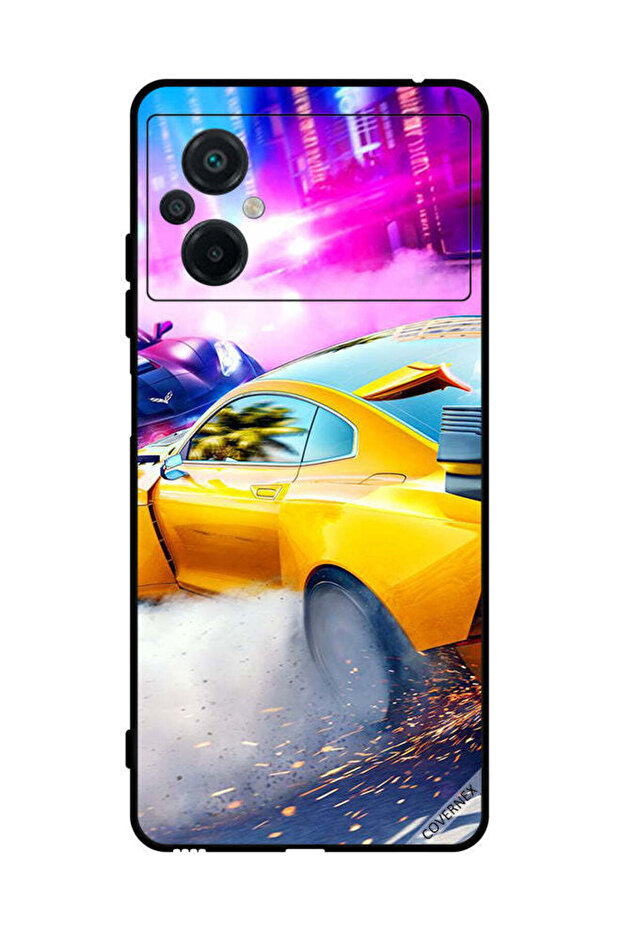 غطاء حماية لهاتف Xiaomi Poco M5 4G سيارة سباق