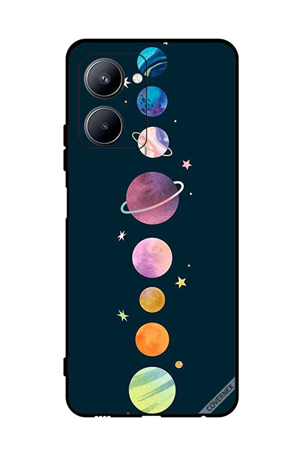 غطاء حماية لهاتف Realme C33 - كواكب في صف واحد