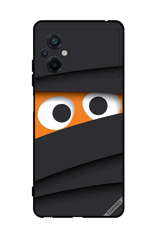 غطاء حماية لهاتف Xiaomi Poco M5 4G بطبعة عينين