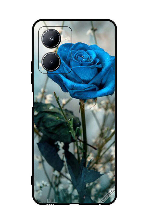 غطاء حماية لهاتف Realme C33 أزرق وردي