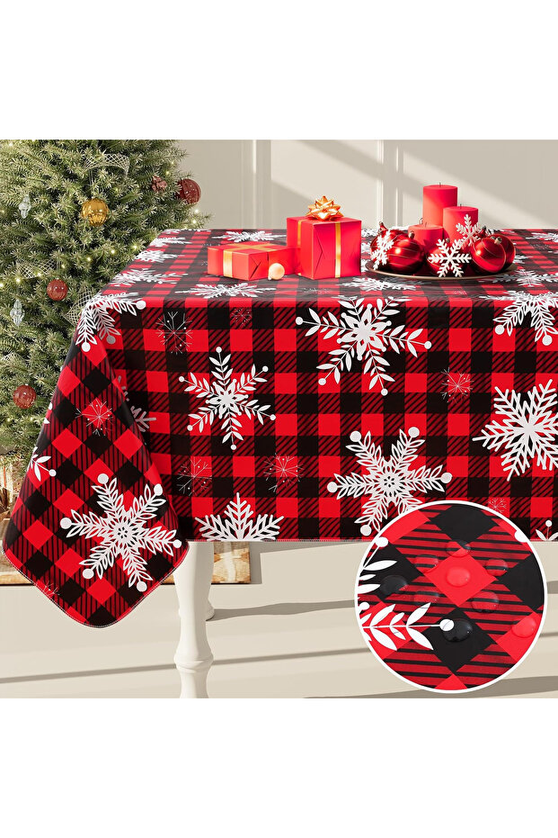 Smiry rectangular Christmas tablecloth, 100 x 139 cm, vinyl, multicolor - 2