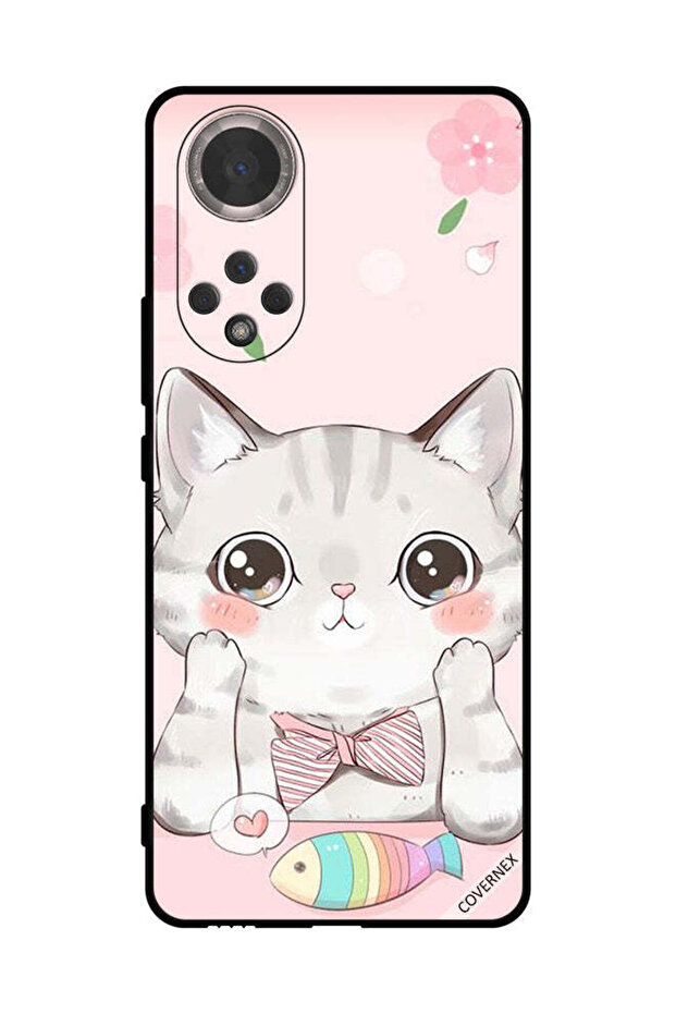 غطاء حماية لهاتف Honor 50 Cat And Fish