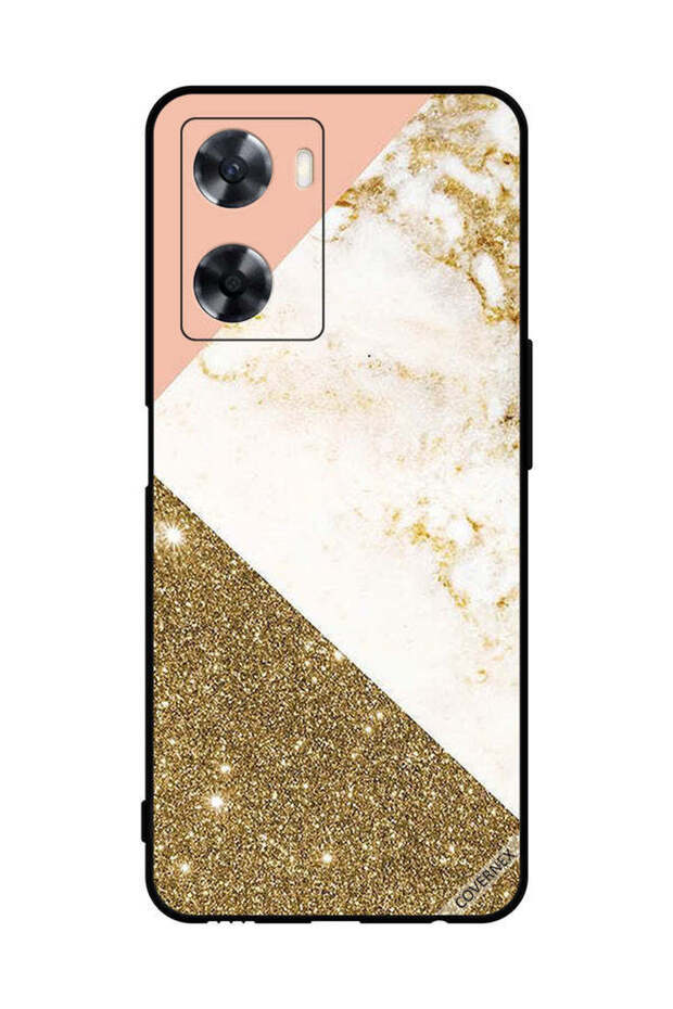 Protective Case Cover For Oppo A57s Glitter & Marble Pattern
