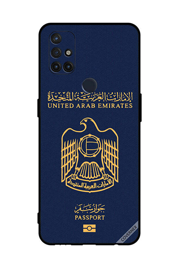 غطاء حماية لهاتف OnePlus Nord N10 5G بنمط جواز سفر الإمارات العربية المتحدة