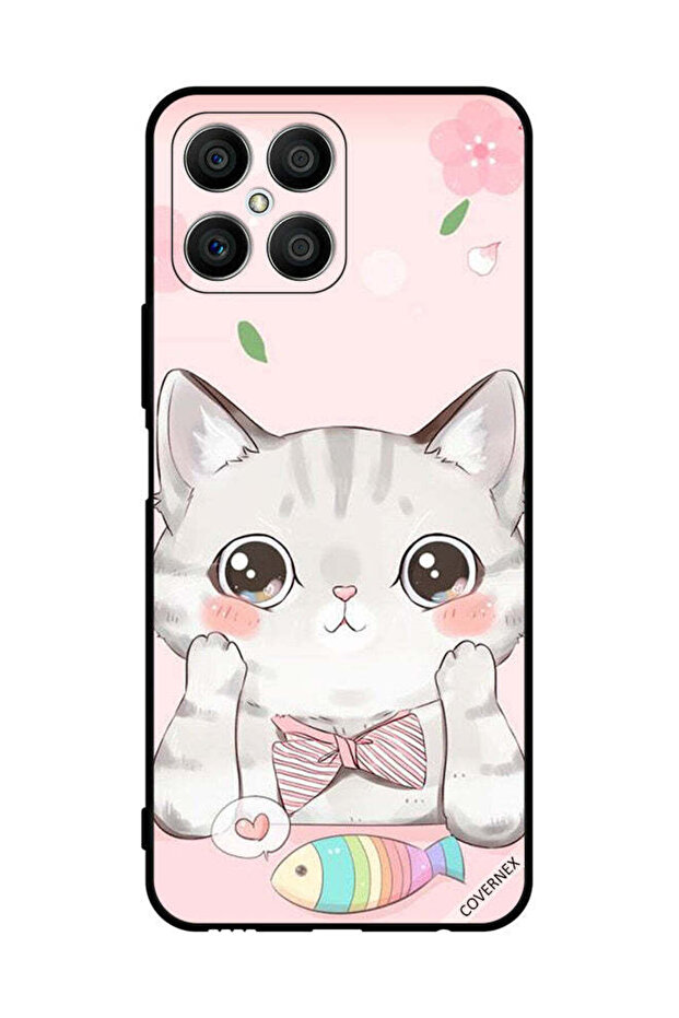 غطاء حماية لهاتف Honor X8 Cat And Fish