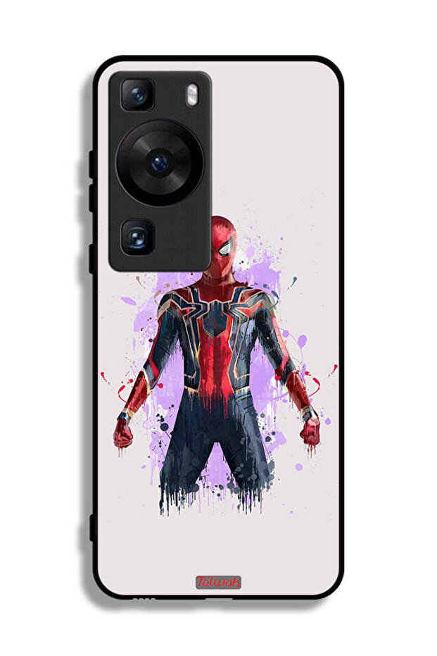 غطاء حماية لهاتف Huawei P60 بتصميم العنكبوت الحديدي