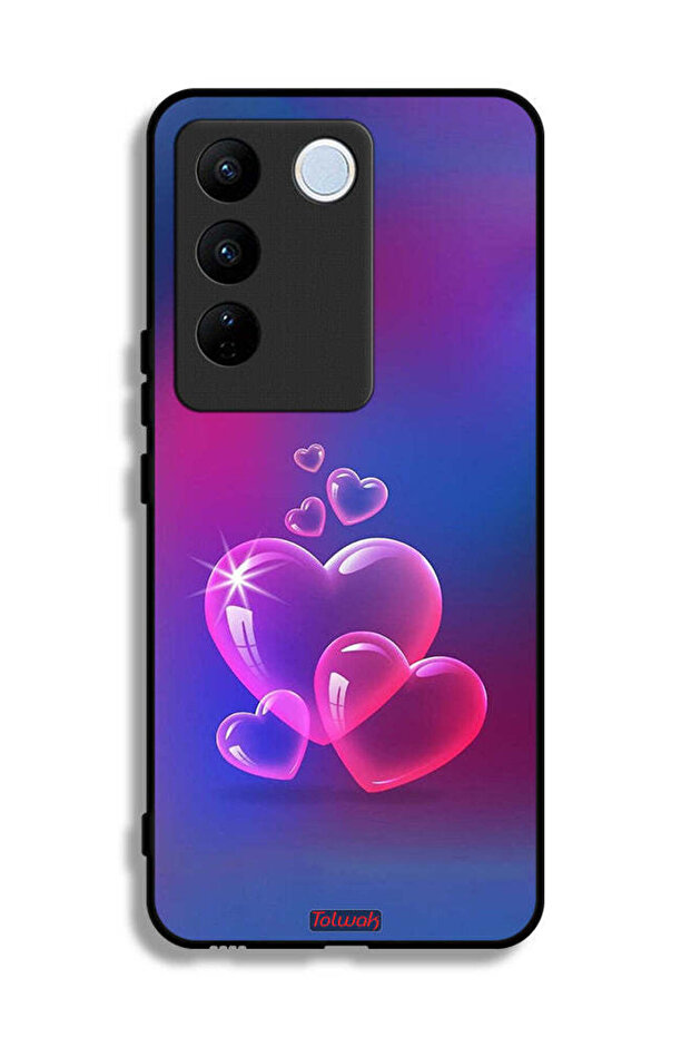 غطاء حماية لهاتف Vivo S16e بتصميم قلوب مائية