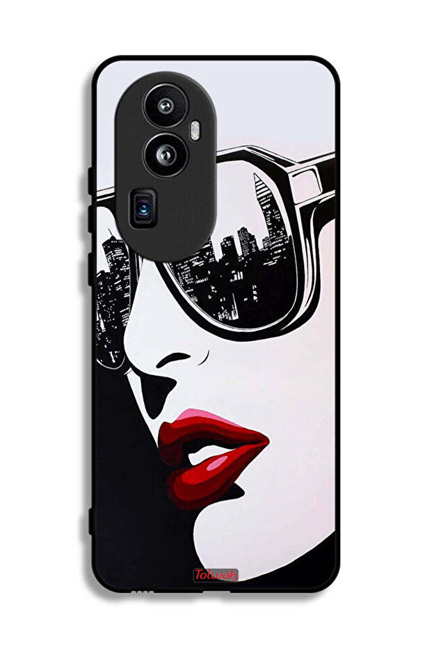 Oppo Reno10 Pro (China) Protective Case Cover Girl Face Abstract Art