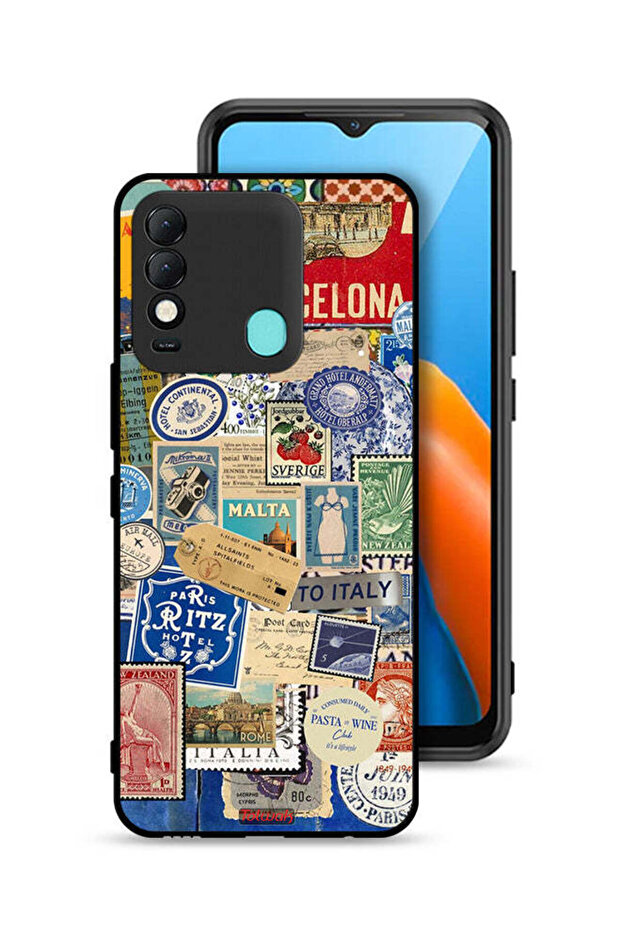 ملصقات غطاء حماية لهاتف Tecno Spark 8 لمدن مختلفة