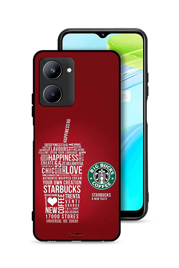 Realme C33 Protective Case Cover Coffee Sticker