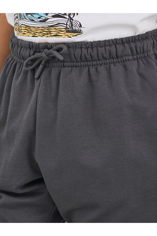 Solid Shorts with Drawstring - 3