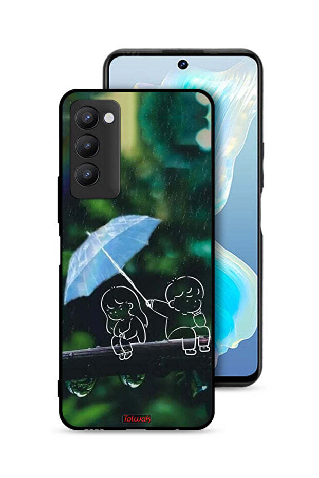 غطاء حماية لهاتف Tecno Camon 18 بطبعة زوجين من الفن التجريدي