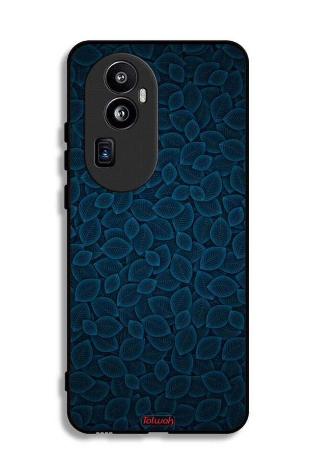 غطاء حماية لهاتف Oppo Reno10 Pro Plus بنقشة أوراق الشجر الفنية الرقمية